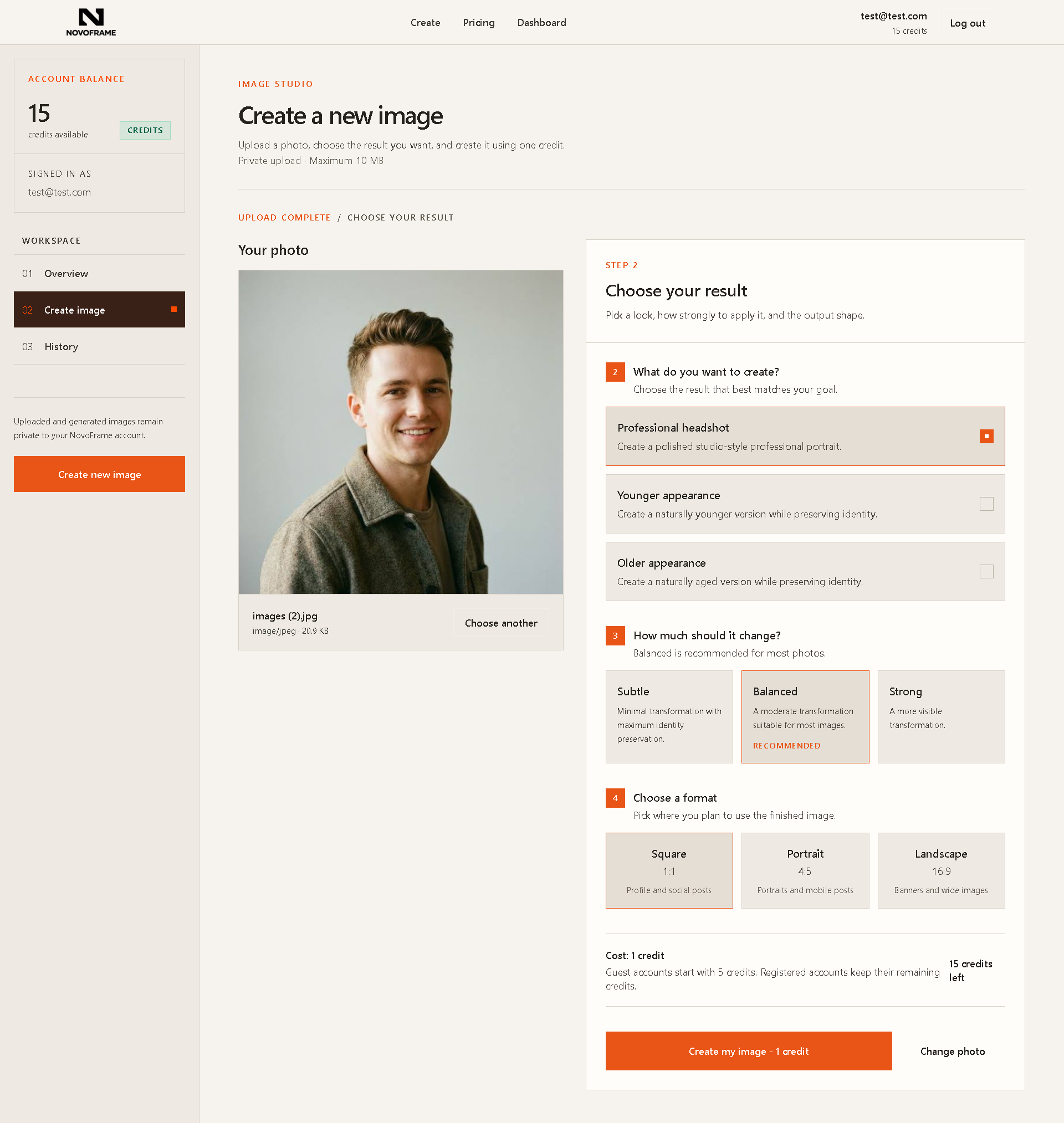 Portfolio Interface View