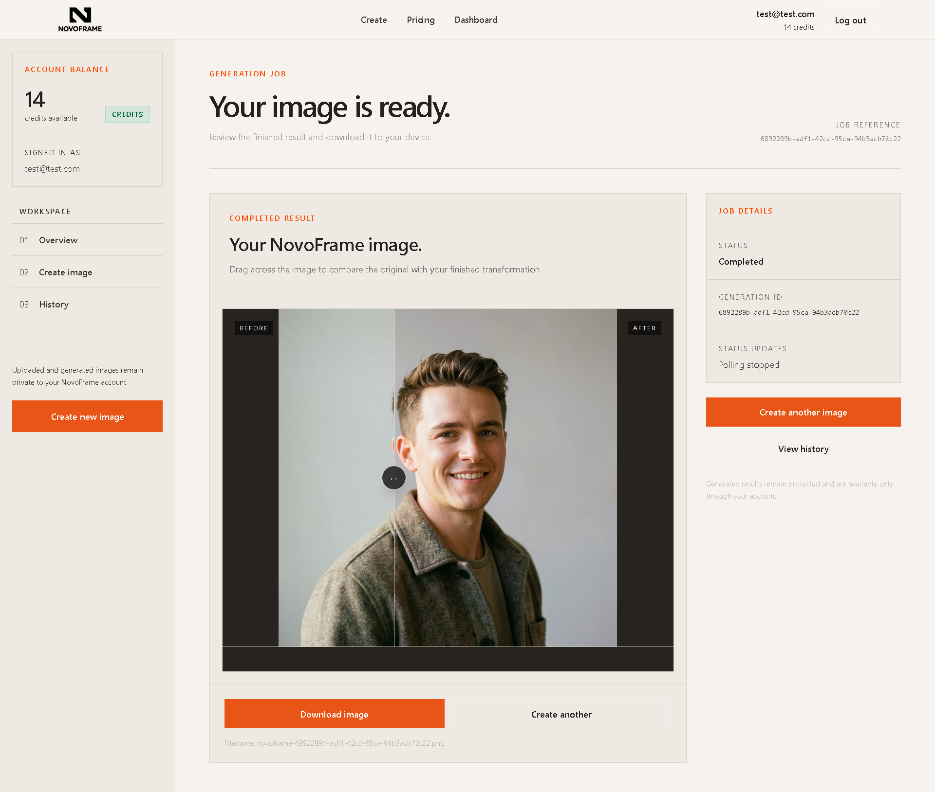 Portfolio Interface View