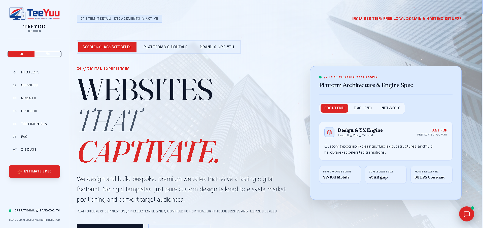 Portfolio Interface View